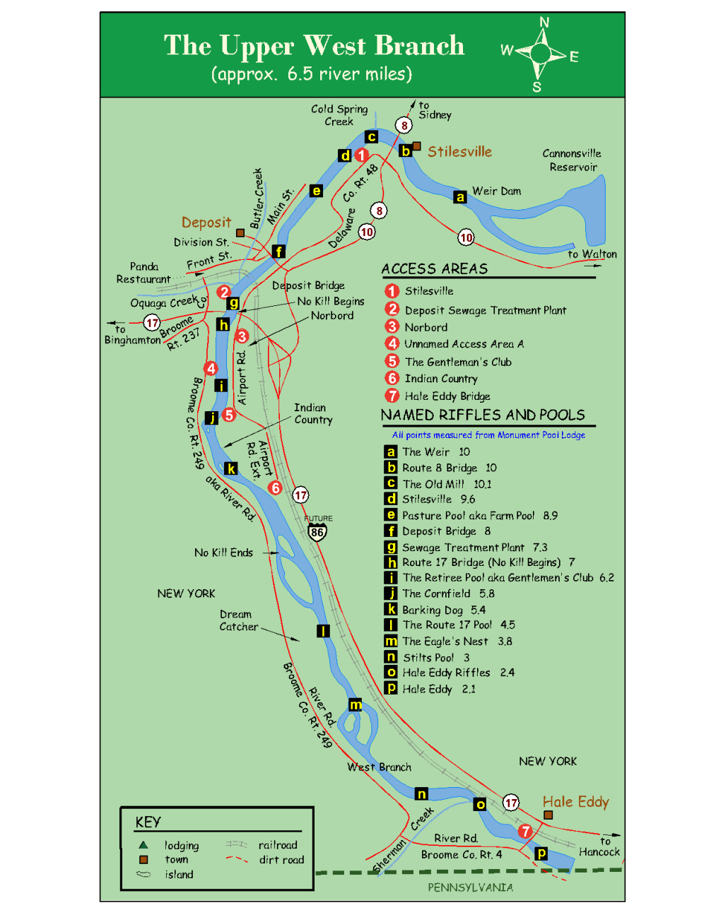 Upper Delaware Branch Map